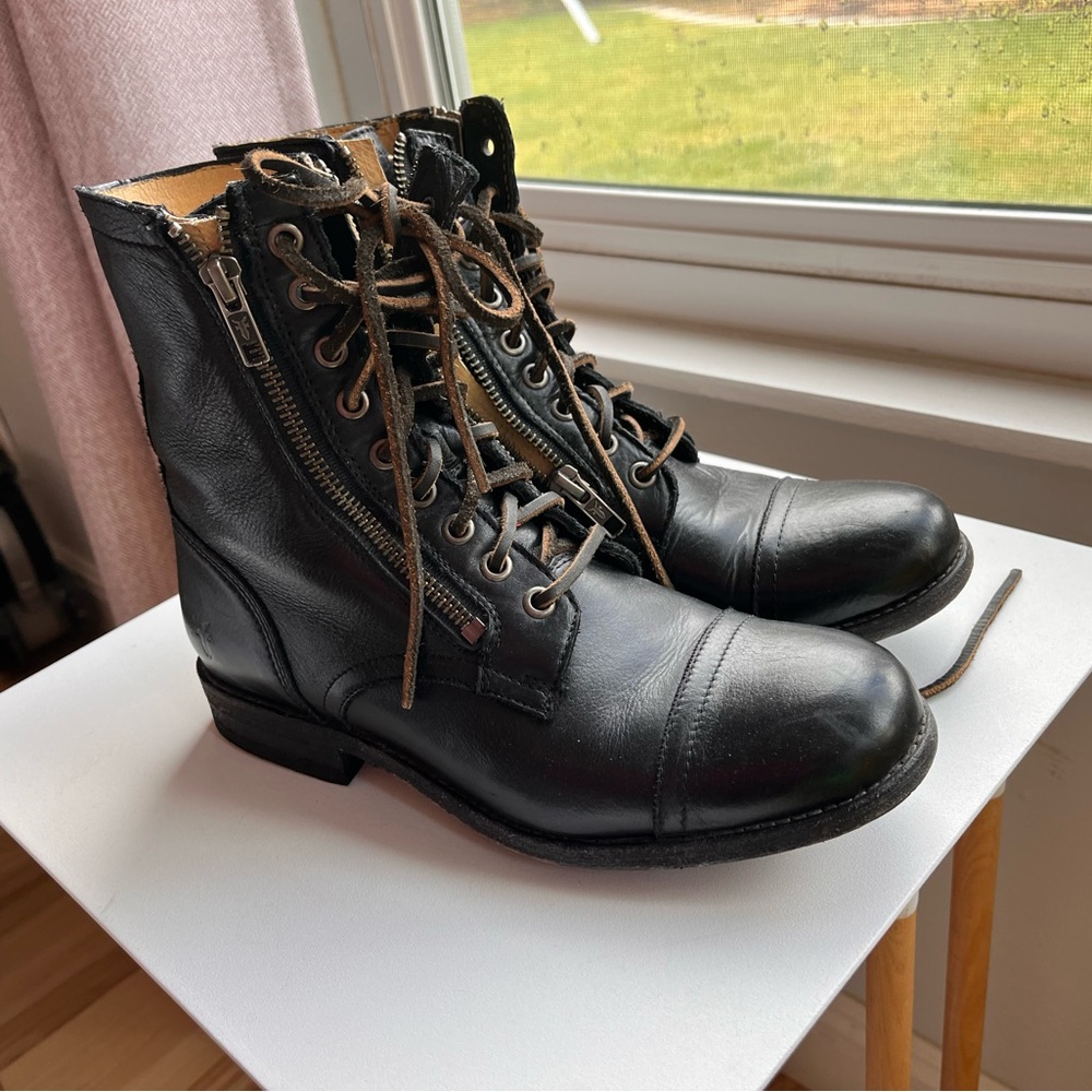 Frye Tyler Double Zip Boot Lace Up
